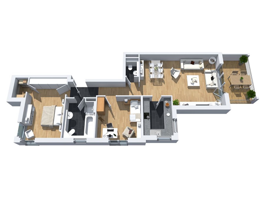 3-Zimmerwohnung (A13) - Haus A